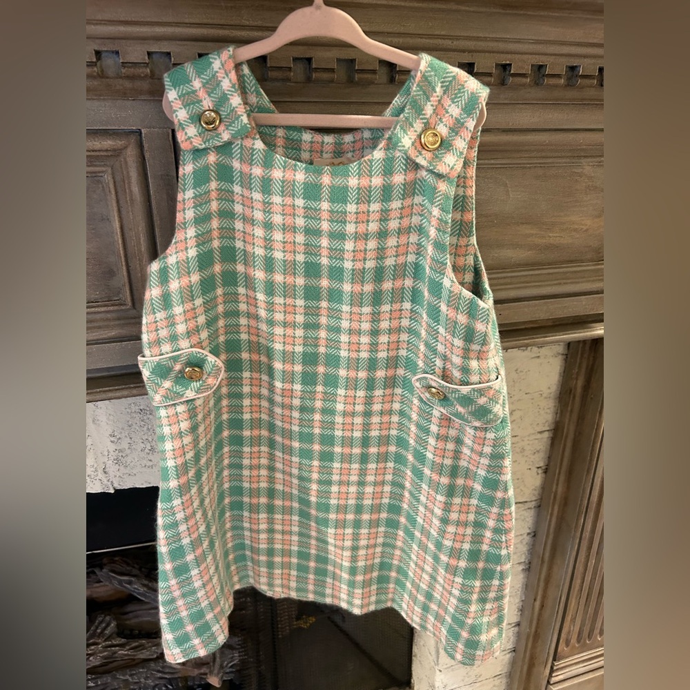 The Beaufort Bonnet Company Sz 8 Janie Jumper Putney Plaid Palm Beach Pink